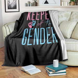 Funny Gender Reveal Party Throw Blanket Keeper Of The Gender