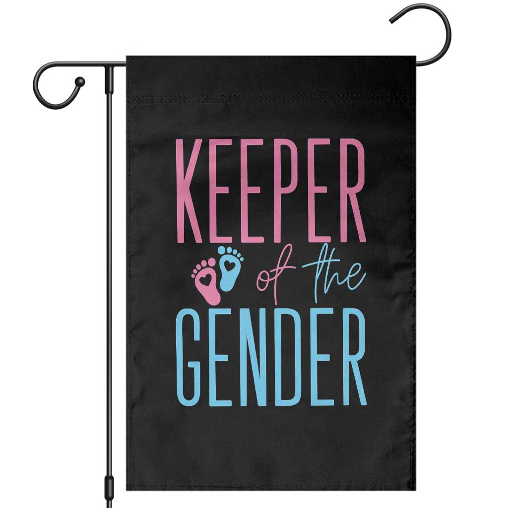 Funny Gender Reveal Party Garden Flag Keeper Of The Gender TS12 Black Print Your Wear
