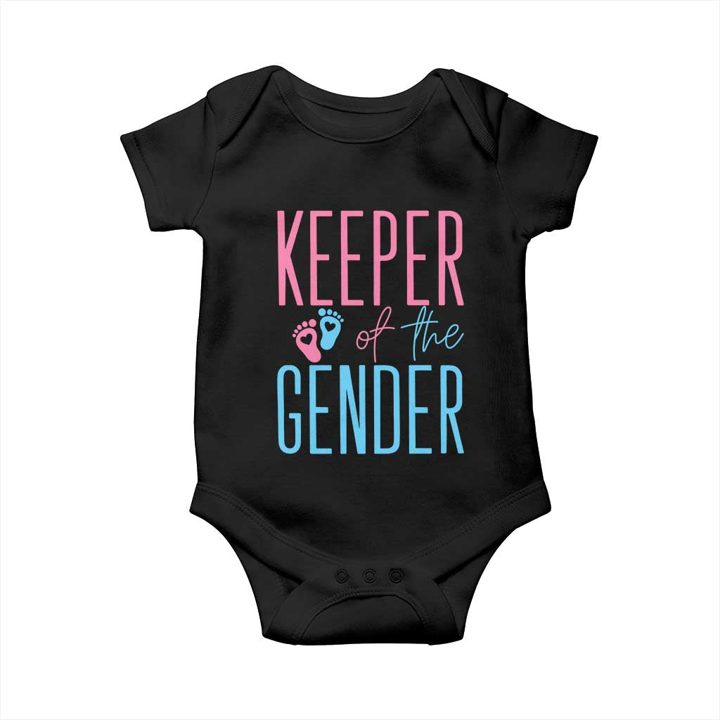 Funny Gender Reveal Party Baby Onesie Keeper Of The Gender TS12 Black Print Your Wear