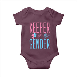 Funny Gender Reveal Party Baby Onesie Keeper Of The Gender