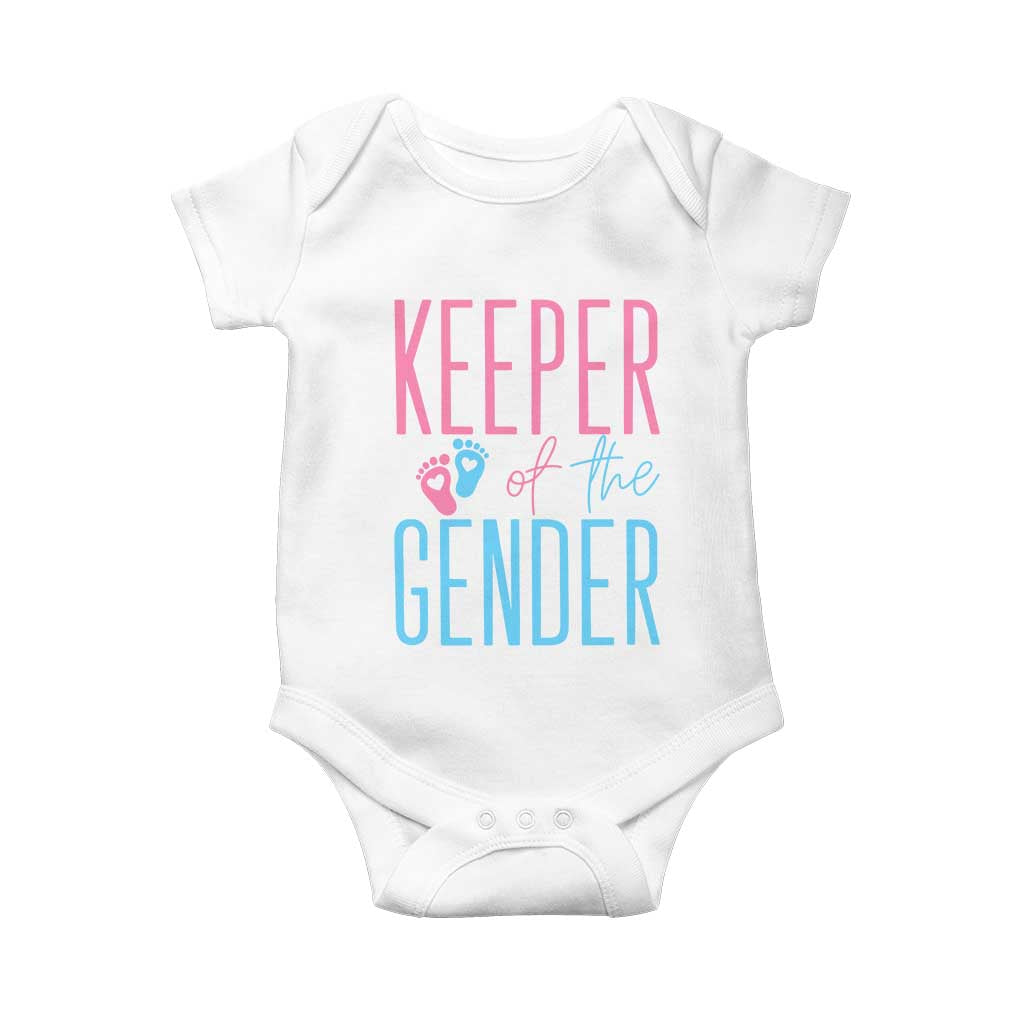 Funny Gender Reveal Party Baby Onesie Keeper Of The Gender