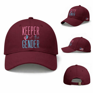 Funny Gender Reveal Party Baseball Cap Keeper Of The Gender