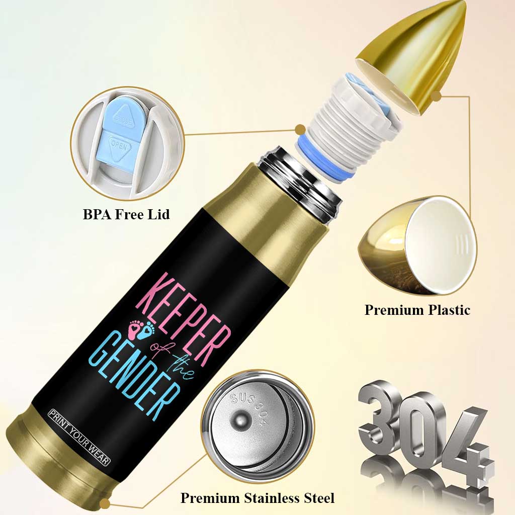 Funny Gender Reveal Party Bullet Tumbler Keeper Of The Gender