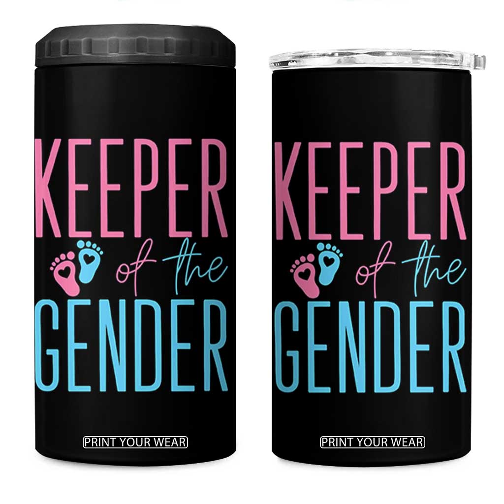 Funny Gender Reveal Party 4 in 1 Can Cooler Tumbler Keeper Of The Gender