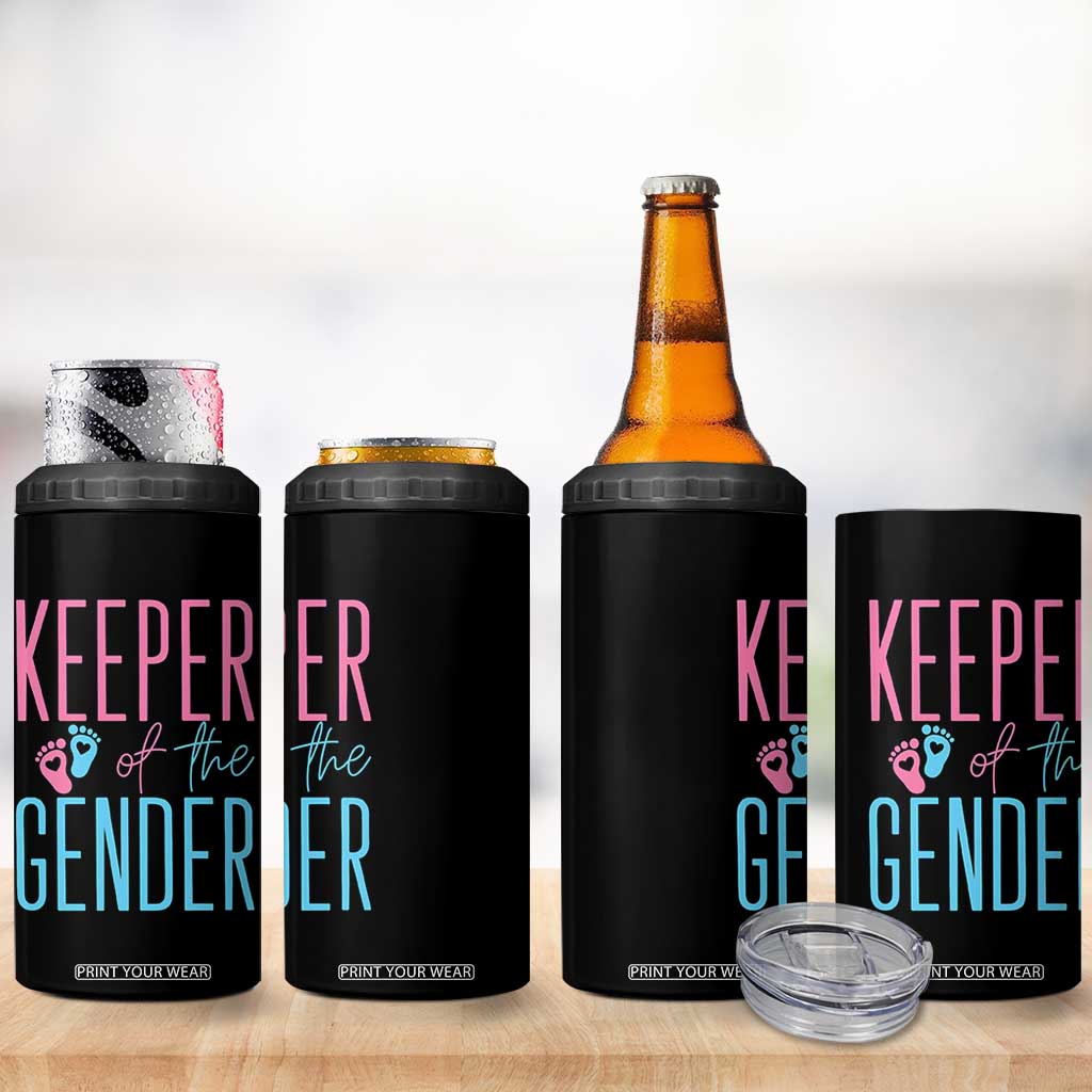 Funny Gender Reveal Party 4 in 1 Can Cooler Tumbler Keeper Of The Gender