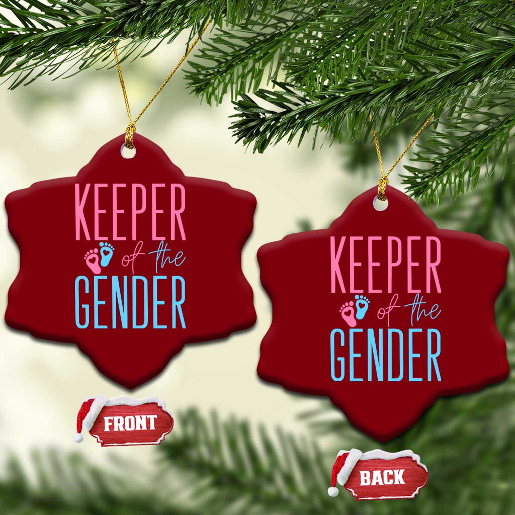 Funny Gender Reveal Party Ceramic Ornament Keeper Of The Gender