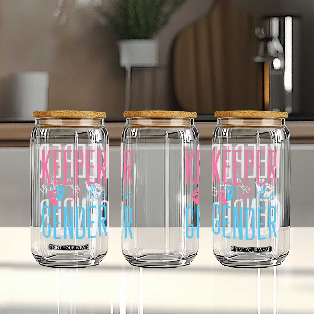 Funny Gender Reveal Party Glass Can Keeper Of The Gender