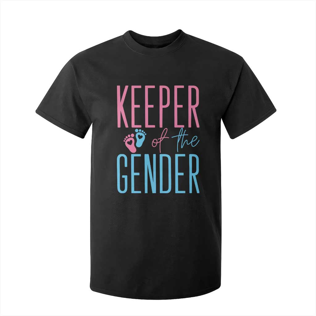 Funny Gender Reveal Party T Shirt For Kid Keeper Of The Gender TS12 Black Print Your Wear