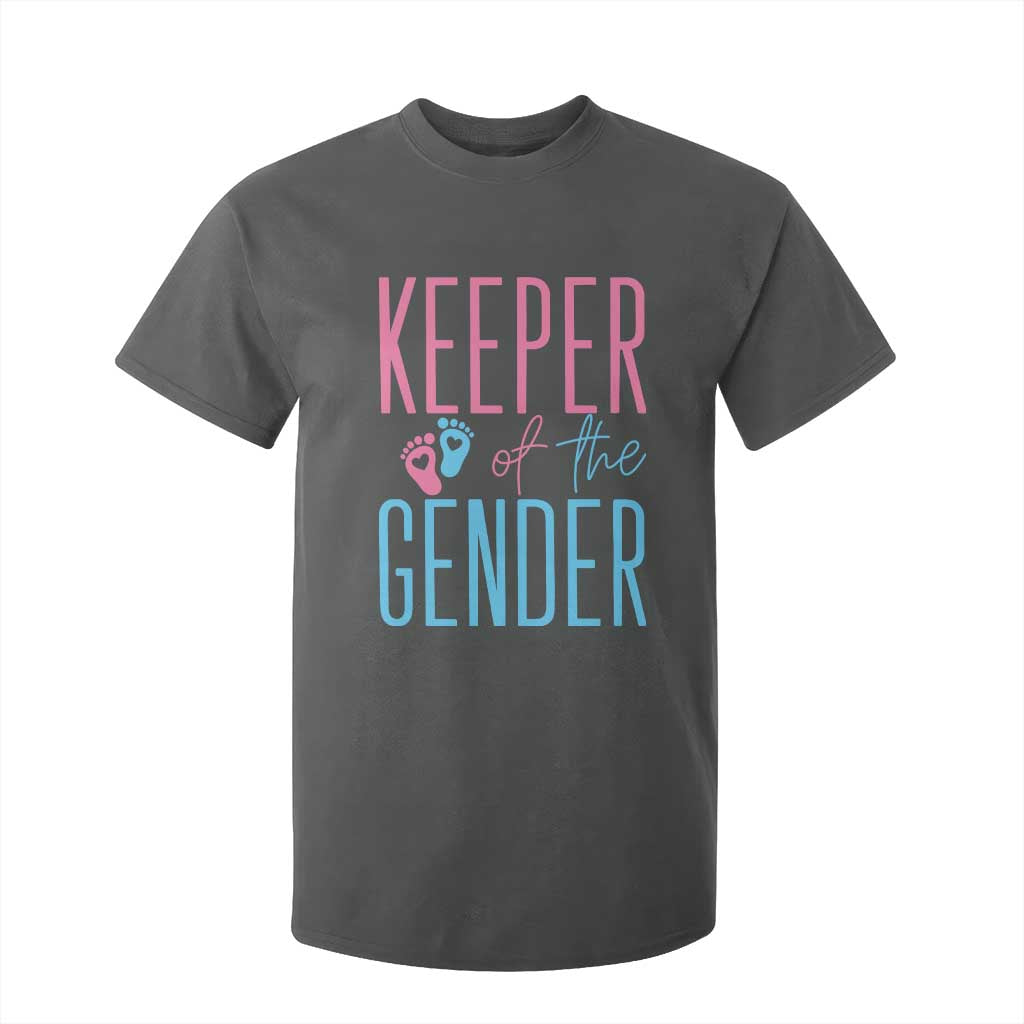 Funny Gender Reveal Party T Shirt For Kid Keeper Of The Gender TS12 Dark Heather Print Your Wear