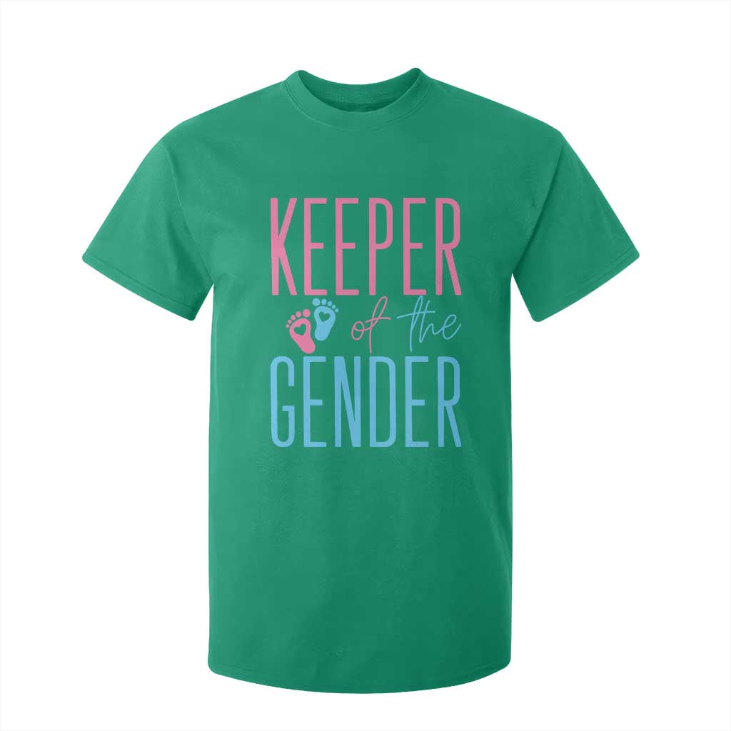 Funny Gender Reveal Party T Shirt For Kid Keeper Of The Gender TS12 Irish Green Print Your Wear