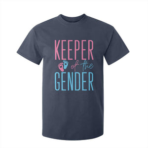 Funny Gender Reveal Party T Shirt For Kid Keeper Of The Gender TS12 Navy Print Your Wear