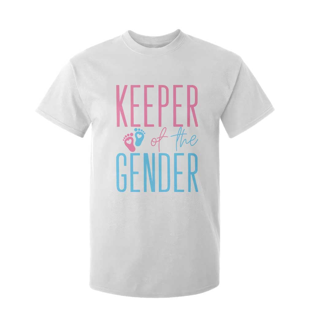 Funny Gender Reveal Party T Shirt For Kid Keeper Of The Gender TS12 White Print Your Wear
