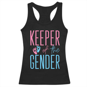 Funny Gender Reveal Party Racerback Tank Top Keeper Of The Gender