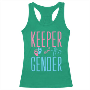Funny Gender Reveal Party Racerback Tank Top Keeper Of The Gender