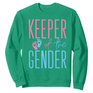 Funny Gender Reveal Party Sweatshirt Keeper Of The Gender TS12 Irish Green Print Your Wear