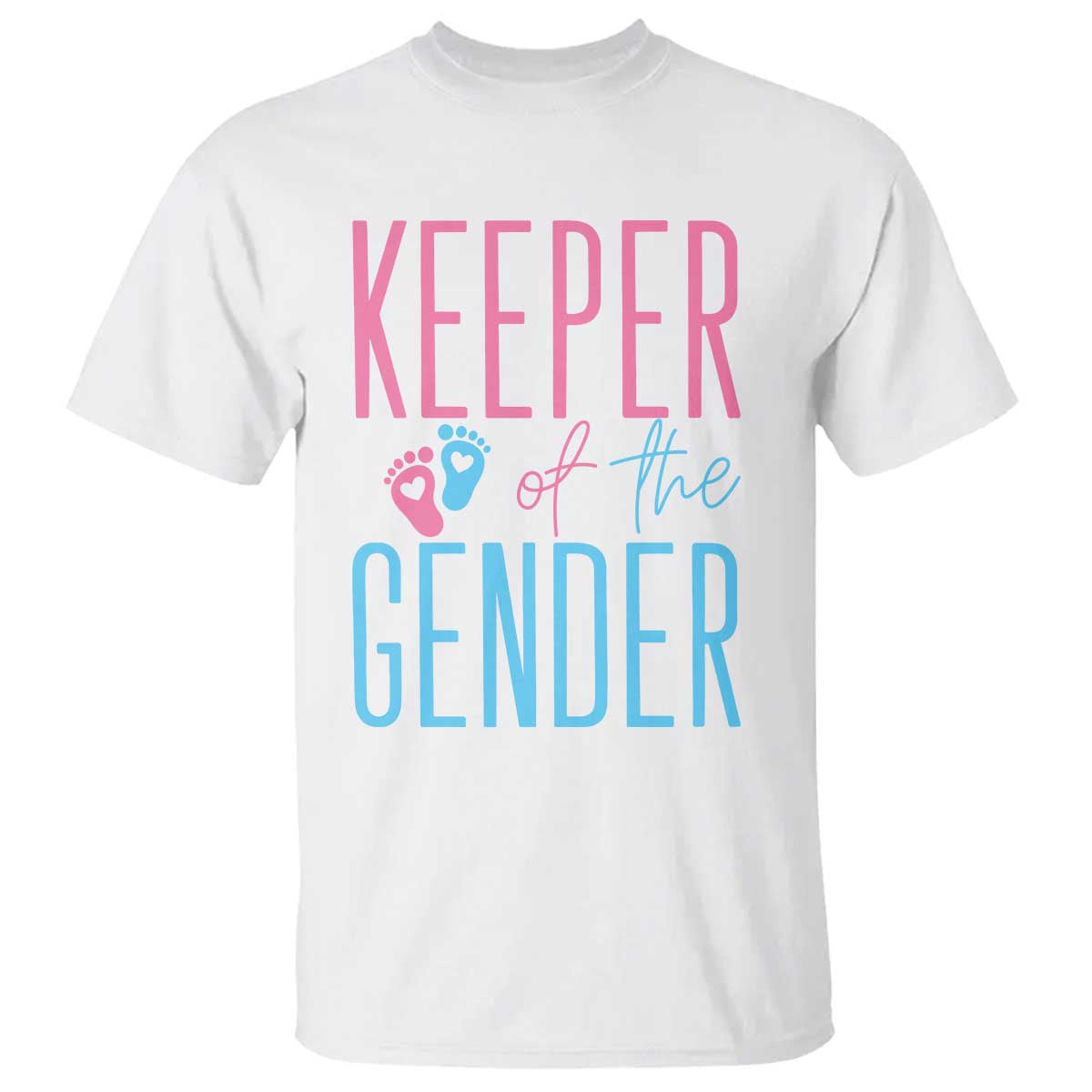 Funny Gender Reveal Party T Shirt Keeper Of The Gender