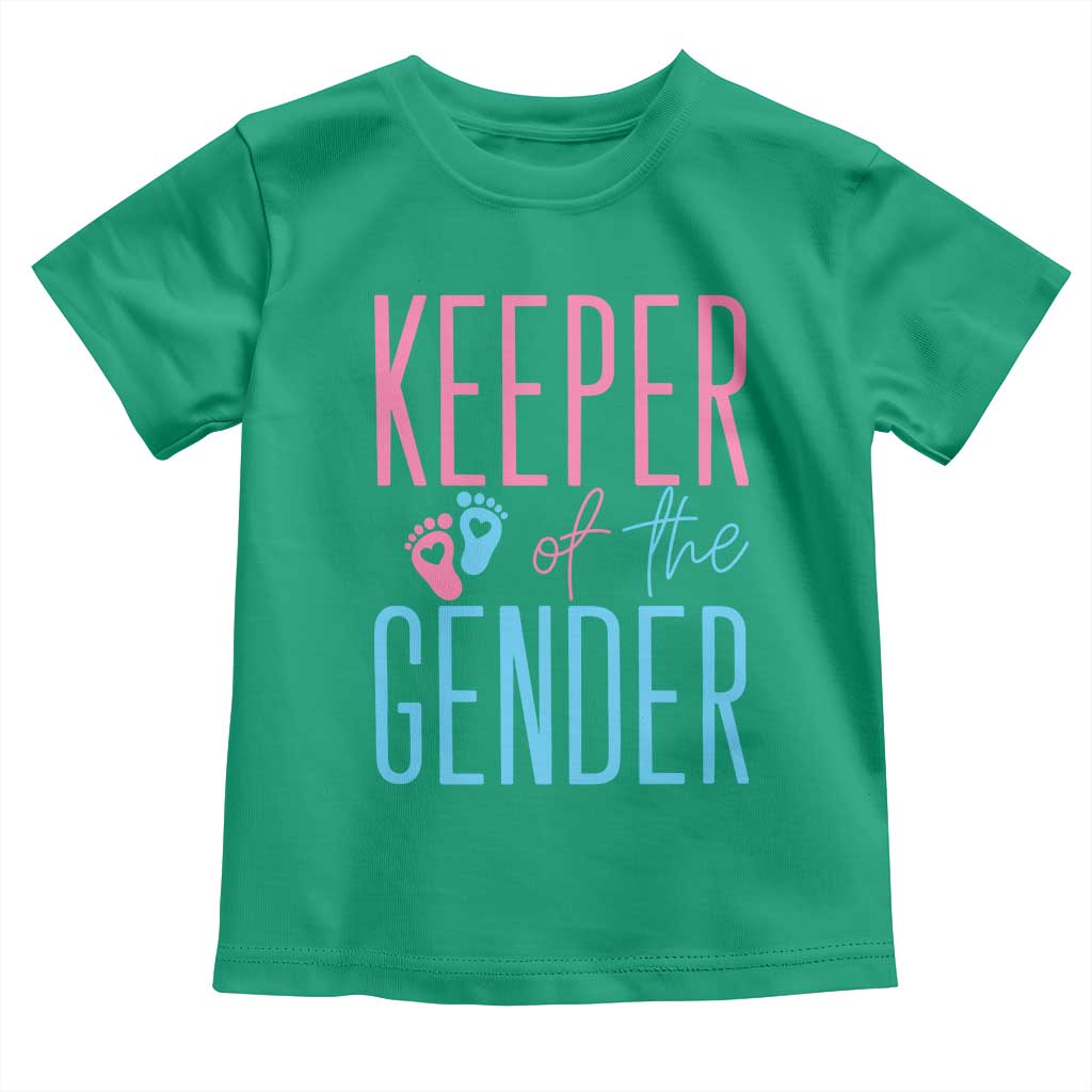 Funny Gender Reveal Party Toddler T Shirt Keeper Of The Gender