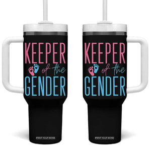 Funny Gender Reveal Party Tumbler With Handle Keeper Of The Gender