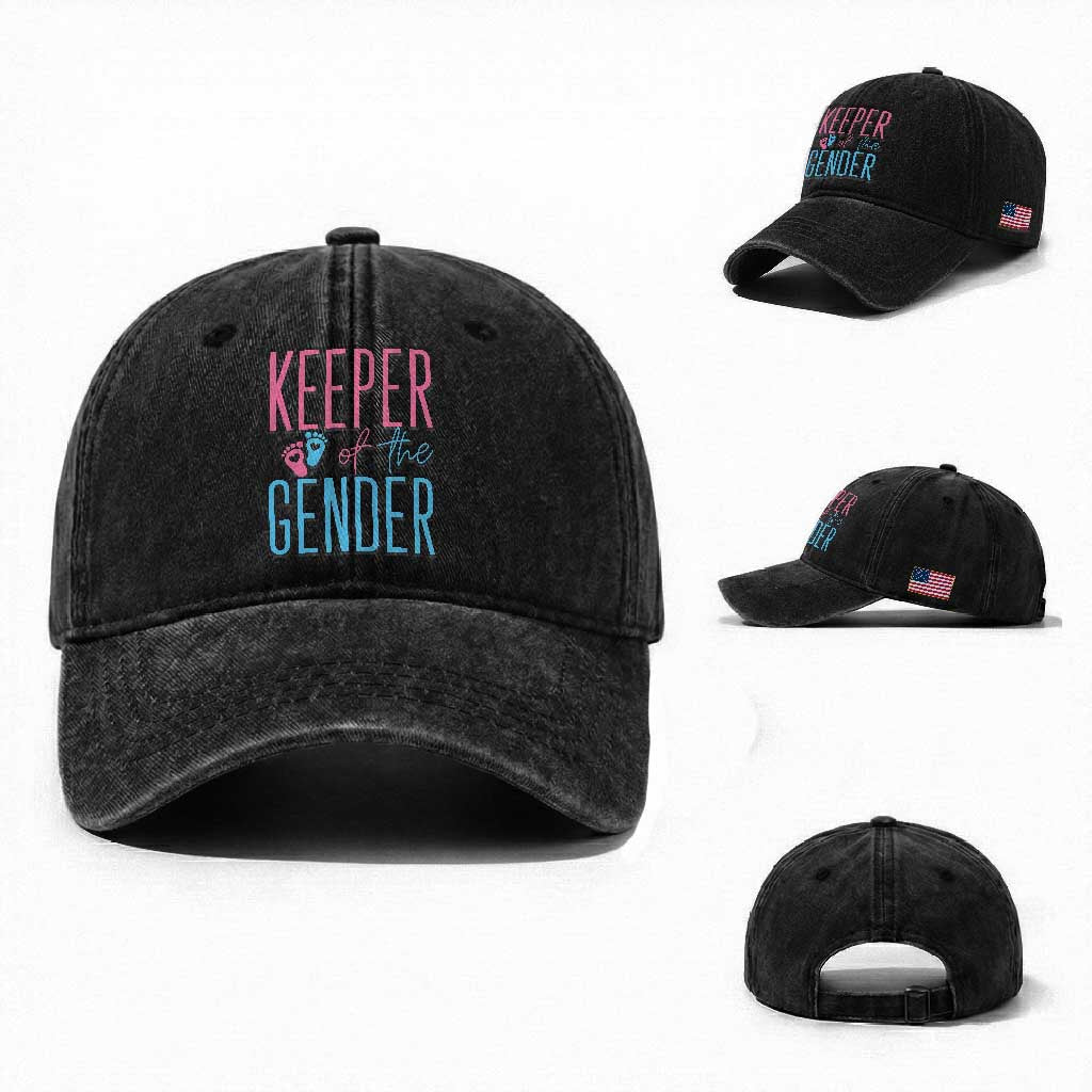 Funny Gender Reveal Party Washed Cotton Baseball Cap Keeper Of The Gender