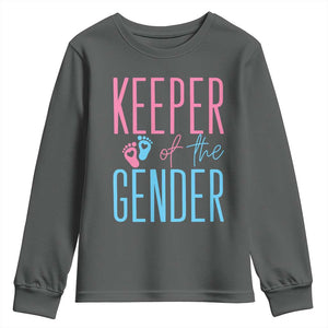 Funny Gender Reveal Party Youth Sweatshirt Keeper Of The Gender