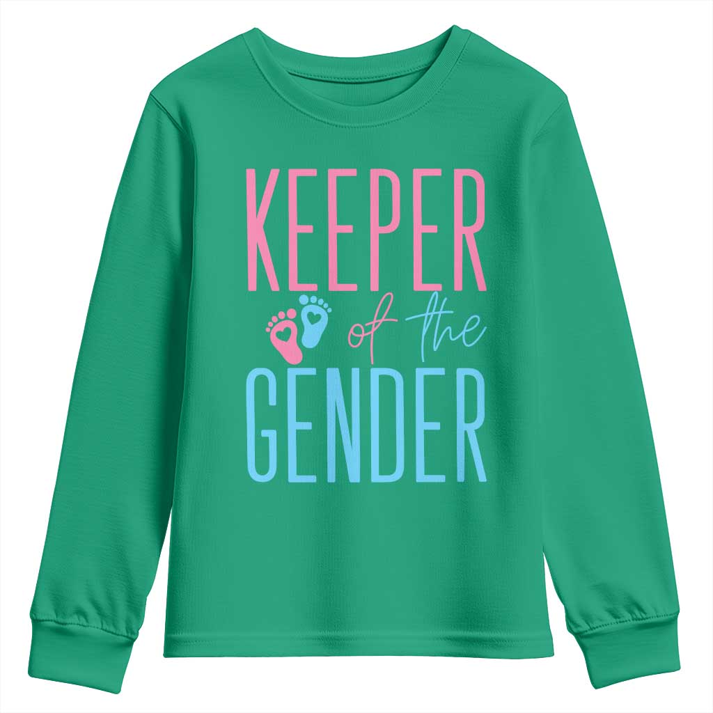 Funny Gender Reveal Party Youth Sweatshirt Keeper Of The Gender