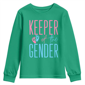 Funny Gender Reveal Party Youth Sweatshirt Keeper Of The Gender