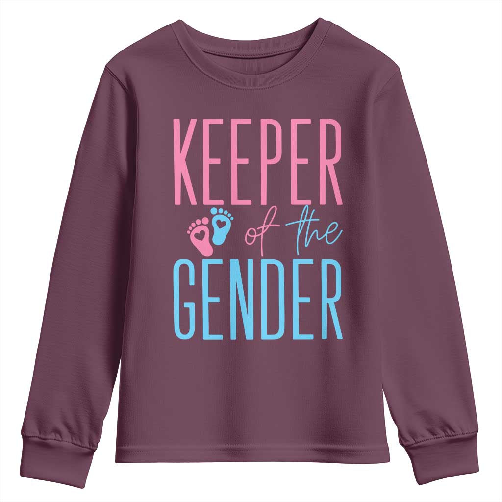 Funny Gender Reveal Party Youth Sweatshirt Keeper Of The Gender