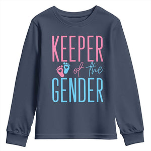 Funny Gender Reveal Party Youth Sweatshirt Keeper Of The Gender