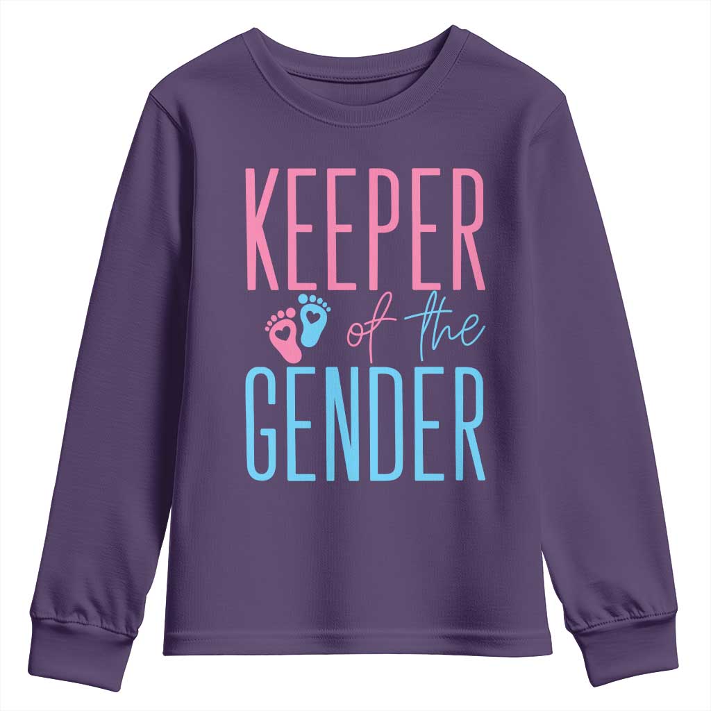 Funny Gender Reveal Party Youth Sweatshirt Keeper Of The Gender