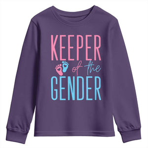 Funny Gender Reveal Party Youth Sweatshirt Keeper Of The Gender