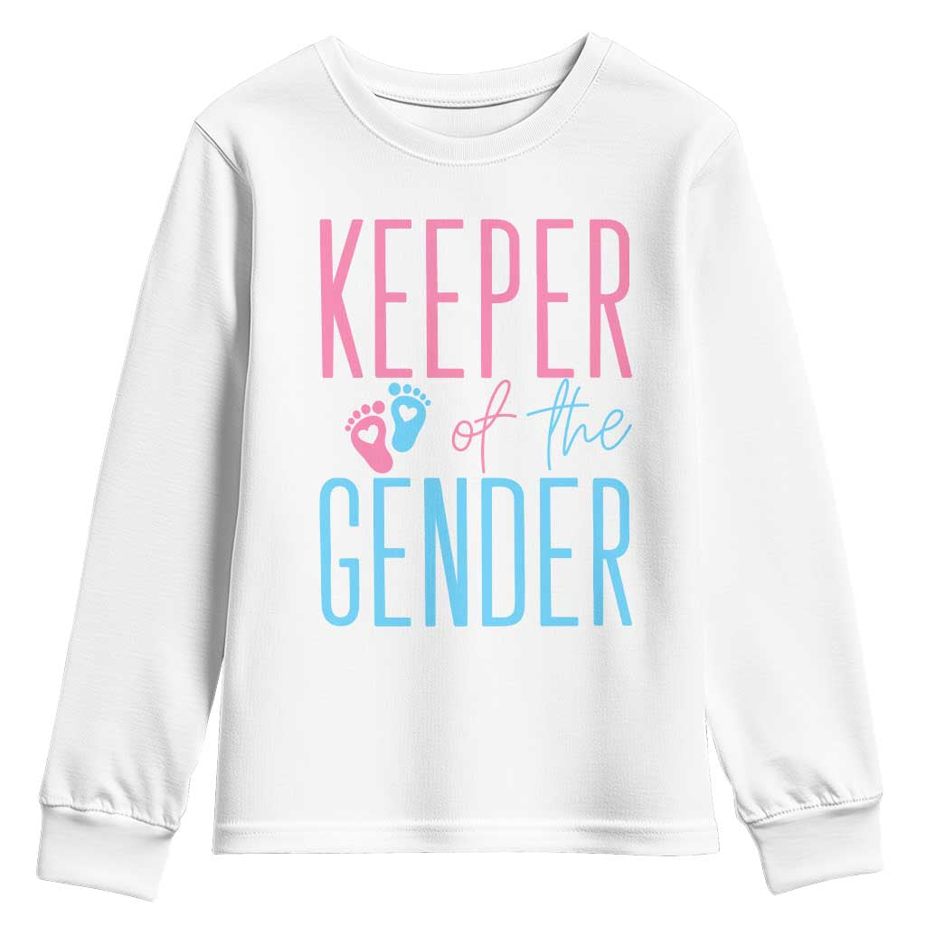 Funny Gender Reveal Party Youth Sweatshirt Keeper Of The Gender
