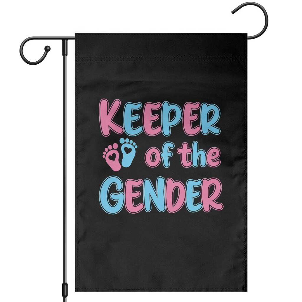 Funny Pregnancy Announcement Garden Flag Keeper Of The Gender TS12 Black Print Your Wear