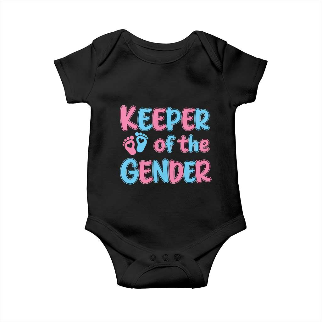 Funny Pregnancy Announcement Baby Onesie Keeper Of The Gender TS12 Black Print Your Wear