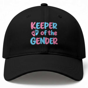 Funny Pregnancy Announcement Baseball Cap Keeper Of The Gender