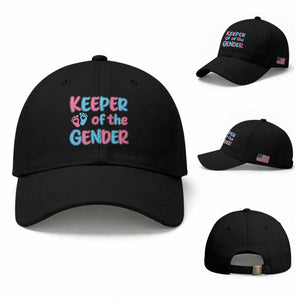 Funny Pregnancy Announcement Baseball Cap Keeper Of The Gender