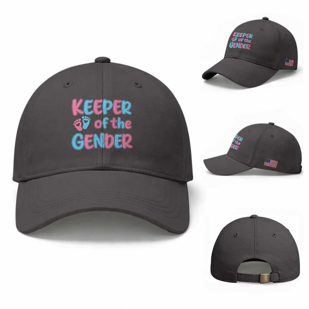 Funny Pregnancy Announcement Baseball Cap Keeper Of The Gender