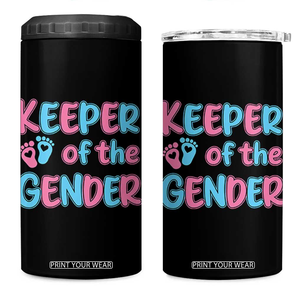 Funny Pregnancy Announcement 4 in 1 Can Cooler Tumbler Keeper Of The Gender