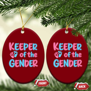 Funny Pregnancy Announcement Ceramic Ornament Keeper Of The Gender