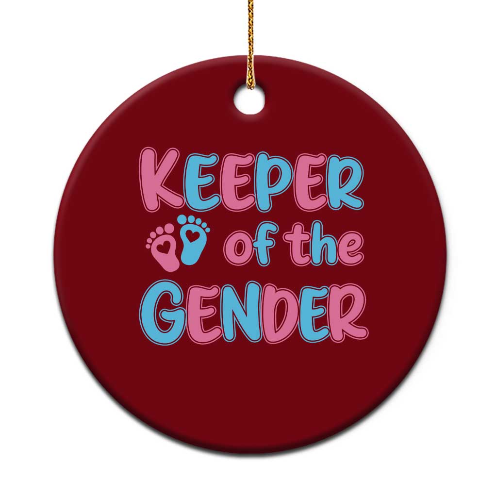 Funny Pregnancy Announcement Ceramic Ornament Keeper Of The Gender