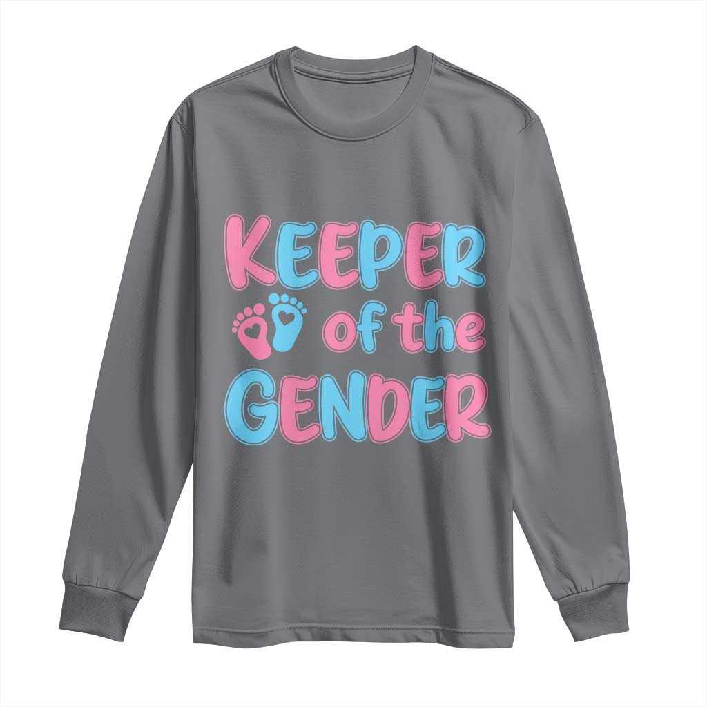 Funny Pregnancy Announcement Long Sleeve Shirt Keeper Of The Gender