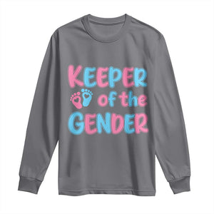 Funny Pregnancy Announcement Long Sleeve Shirt Keeper Of The Gender