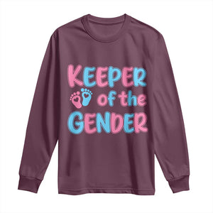 Funny Pregnancy Announcement Long Sleeve Shirt Keeper Of The Gender