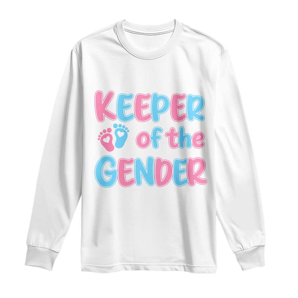 Funny Pregnancy Announcement Long Sleeve Shirt Keeper Of The Gender