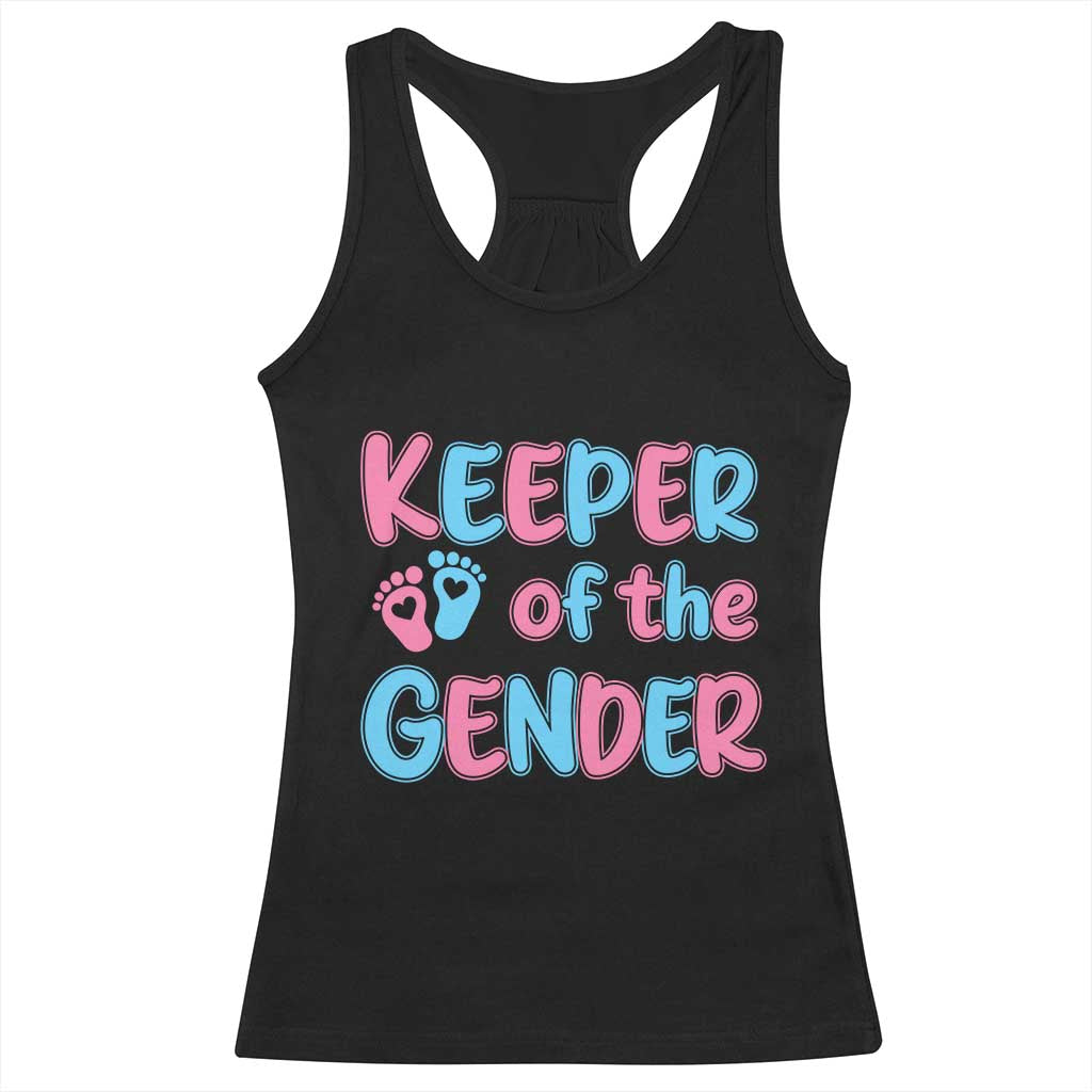 Funny Pregnancy Announcement Racerback Tank Top Keeper Of The Gender