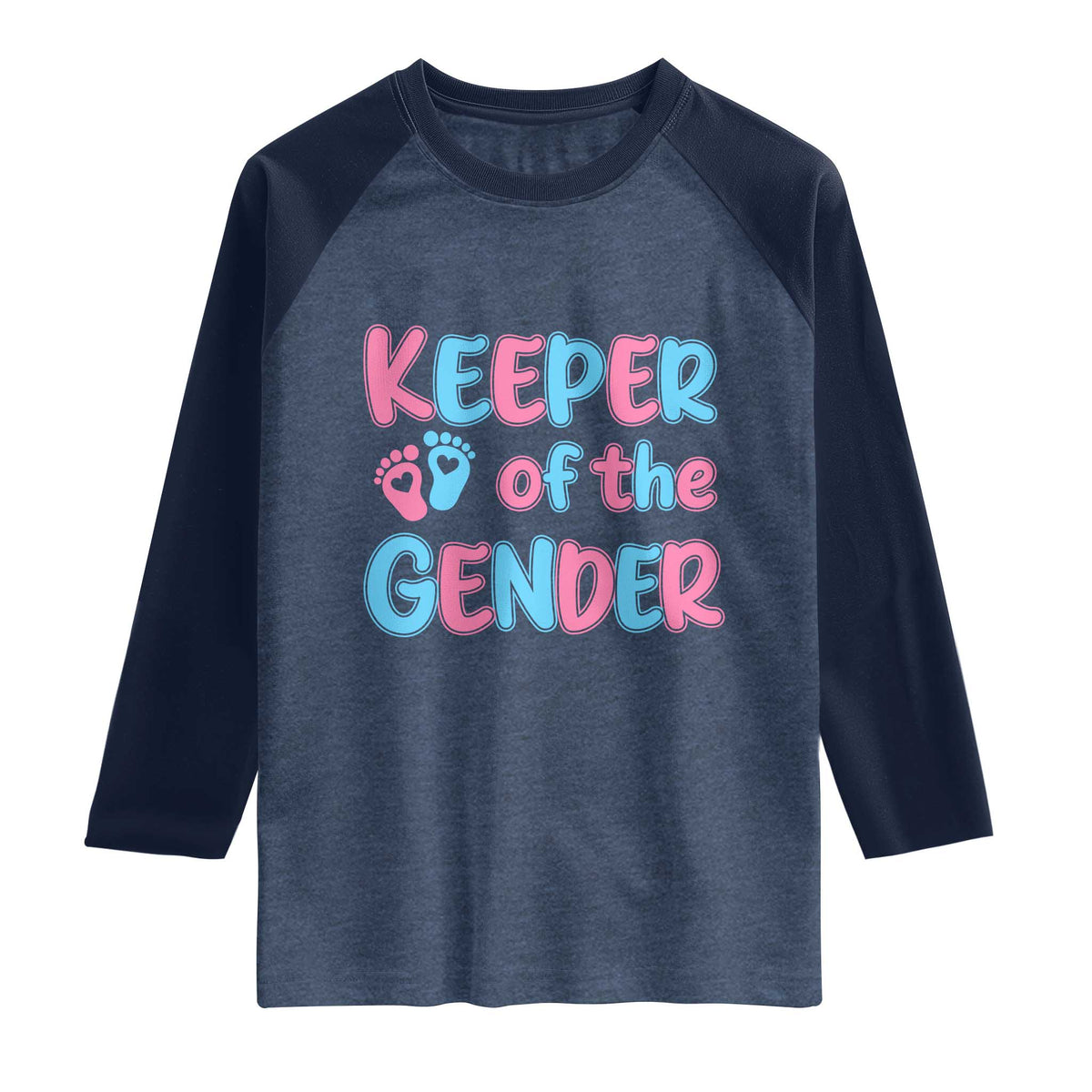 Funny Pregnancy Announcement Raglan Shirt Keeper Of The Gender