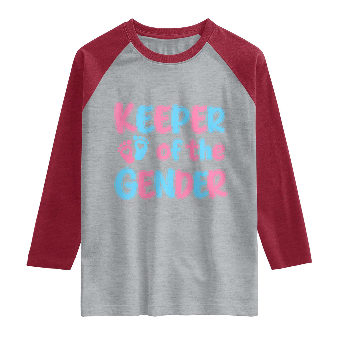 Funny Pregnancy Announcement Raglan Shirt Keeper Of The Gender