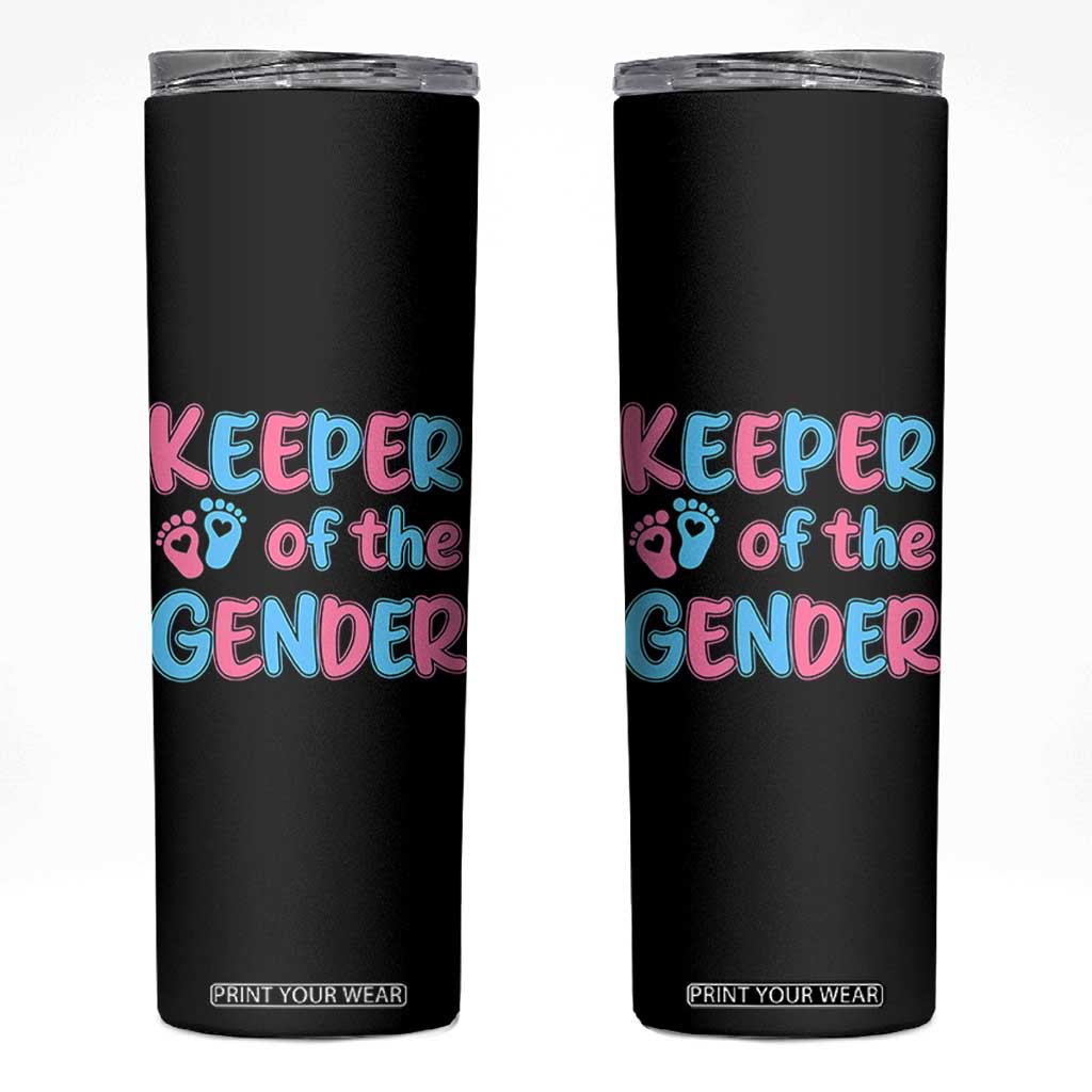 Funny Pregnancy Announcement Skinny Tumbler Keeper Of The Gender TS12 Black Print Your Wear
