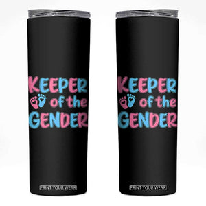 Funny Pregnancy Announcement Skinny Tumbler Keeper Of The Gender TS12 Black Print Your Wear