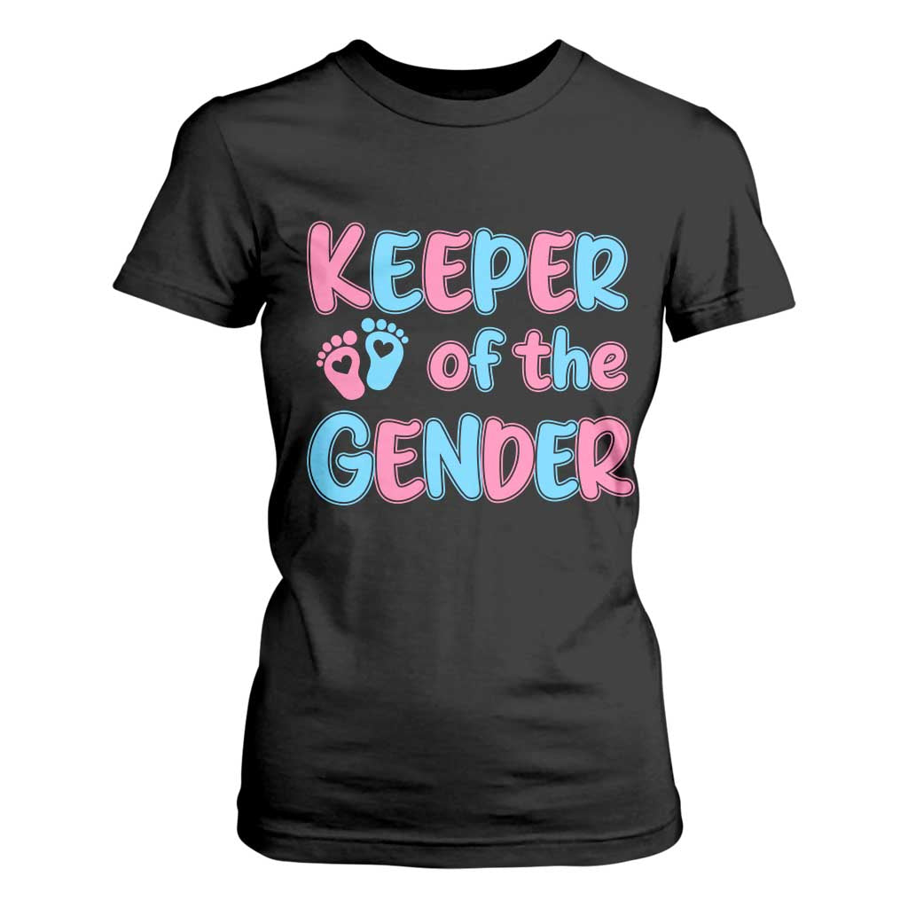 Funny Pregnancy Announcement T Shirt For Women Keeper Of The Gender TS12 Black Print Your Wear