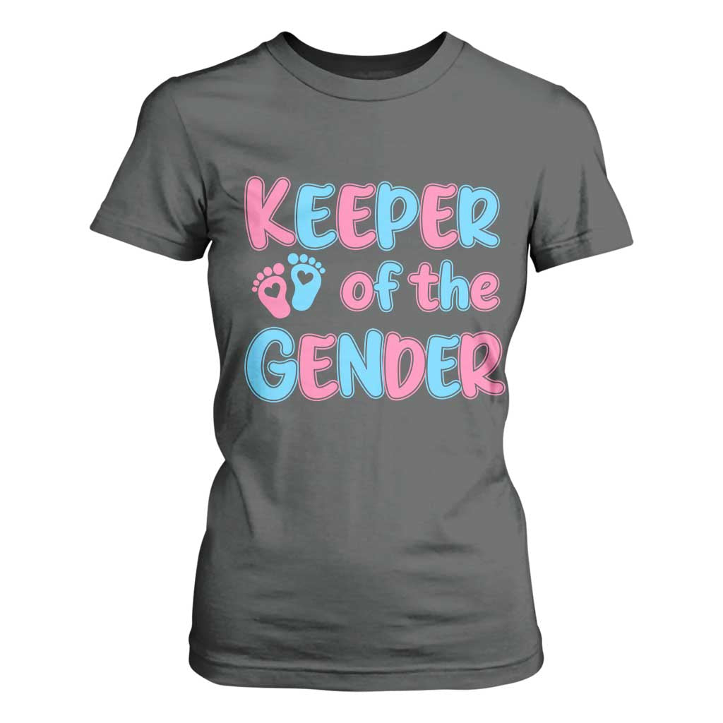 Funny Pregnancy Announcement T Shirt For Women Keeper Of The Gender